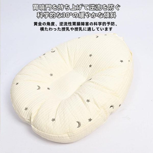 [2024.05.18][Arfobug]赤ちゃん用寝かしつけ枕 授乳枕 授乳枕 嘔吐防止 傾斜枕 A型 新生児用 授乳クッション 赤ちゃん用 寝床 授乳パッド 授乳枕 ベビーパッド 抱き枕 妊婦 新生児 赤ちゃん マット 丈夫 妊婦 肩紐調節可能 たるみにくい リバーシブル 丸洗い可能 綿 授乳用品 クッション 出産祝い 実用的 - Image 7