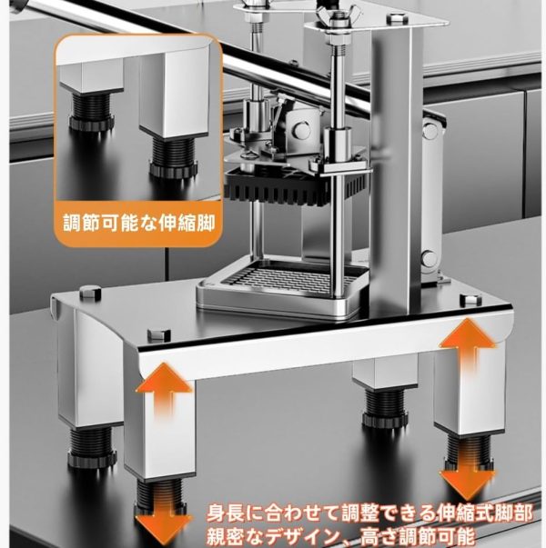 [2024.07.17][Arfobug]手動フライドポテトカッター、業務用ポテトスライサー、キュウリ、ラディッシュ、レタスダイサー、ポテトカッティングツール、垂直ポテトカッター、野菜スライサー、手動、フライドポテト作り、7/10/14mm交換用ブレード、1時間あたり200kg、ステンレススチール、タマネギ、省力化、時間節約、デスクトップ、家庭用 (シルバー,マシン - Image 7