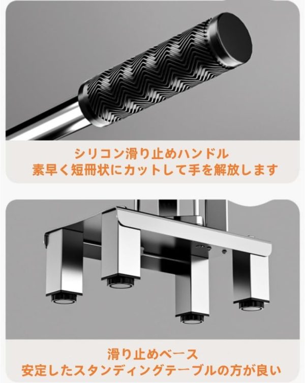 [2024.07.17][Arfobug]手動フライドポテトカッター、業務用ポテトスライサー、キュウリ、ラディッシュ、レタスダイサー、ポテトカッティングツール、垂直ポテトカッター、野菜スライサー、手動、フライドポテト作り、7/10/14mm交換用ブレード、1時間あたり200kg、ステンレススチール、タマネギ、省力化、時間節約、デスクトップ、家庭用 (シルバー,マシン - Image 9
